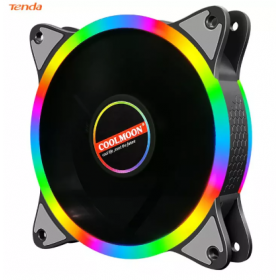 Quạt Tản Nhiệt Cầu Vồng COOLMOON 12Cm 4 Pin Quạt Tản Nhiệt Cầu Vồng COOLMOON 12Cm 4 Pin