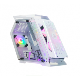 Vỏ case VSP E-Rog ES1 Gaming White + 5 Fan Led RGB W1 Molex (Màu Trắng)