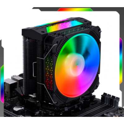 Quạt Tản Nhiệt Làm Mát CPU TS-M400 Black Led ARGB 4 Ống Đồng Tản Nhiệt, Led Cover Tự Đảo Màu