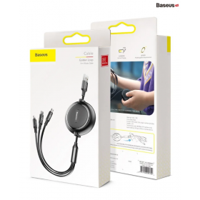 Cáp sạc dây rút 3 đầu Baseus Golden Loop Cáp sạc dây rút 3 đầu Baseus Golden Loop