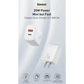 Cốc sạc nhanh Baseus Compact 20W