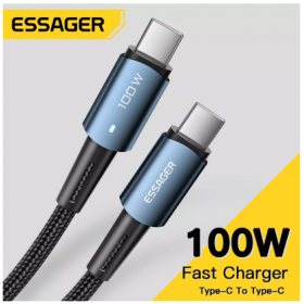 Essager Cáp sạc nhanh USB Type C Sang USB C PD 100W Dài 1M Essager Cáp sạc nhanh USB Type C Sang USB C PD 100W Dài 1M