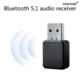 KEBETEME Bộ Chuyển Đổi Đầu Thu Âm Thanh Nguồn USB Không Dây Bluetooth 3.5 AUX 5.0 Mm Cho Xe Hơi Máy Tính