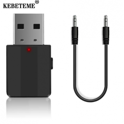 KEBETEME Bộ Thu Phát Bluetooth 5.0 2 Trong 1 Chuyển Đổi âm thanh AUX 3.5Mm Mini Cho Đài Phát Thanh Xe Hơi Tai Nghe Bluetooth