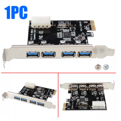 Card Chuyển Đổi PCI-E Sang 4 cổng USB 3.0 HUB PCI Express