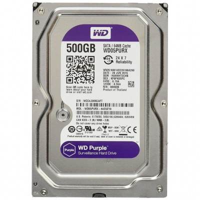 Ổ cứng HDD Western Digital Purple 500GB 3.5" SATA 3 - WD05PURZ