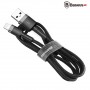 Cáp sạc Baseus cafule Cable USB For lightning 2.4A 0.5M Gray+Black