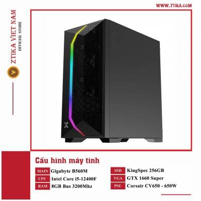 Case máy tính CORE I5-12400F | MAIN B560M | RAM 8G | GTX 1660 Super 6GB| SSD 256GB