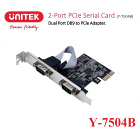 Card PCI-e to 2 cổng Com (RS232) Unitek Y-7504B
