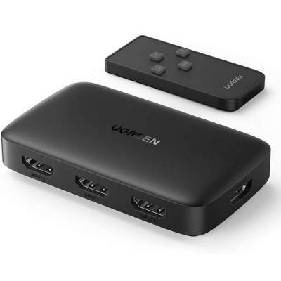 Bộ gộp HDMI 2.0 4K Ugreen vào 3 ra 1 có remote 80125 CM332