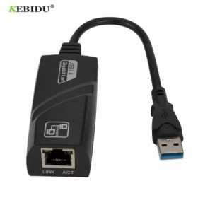 Bộ Chuyển Đổi Mạng USB 3.0 Sang RJ45 Gigabit Ethernet tốc độ 10/100/1000 Mbps Bộ Chuyển Đổi Mạng USB 3.0 Sang RJ45 Gigabit Ethernet tốc độ 10/100/1000 Mbps