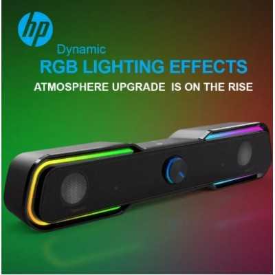 HP DHE6002 Loa Tăng Âm Bass Động RGB Streamer Hiệu Ứng Ánh Sáng Dùng Nguồn USB Âm Thanh Mạnh Mẽ