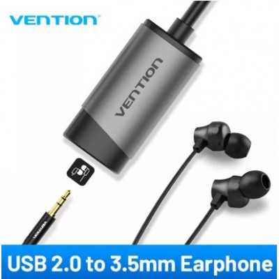 Vention Thẻ Âm Thanh Ngoài USB Bộ Chuyển Đổi Tai Nghe USB Sang Giắc AUX 3.5Mm Thẻ Âm Thanh Mic Âm