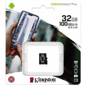 Thẻ nhớ Kingston 32GB Canvans Select Plus microSD, C10, 100MB/s, A1 (SDCS2/32GBSP) Thẻ nhớ Kingston 32GB Canvans Select Plus microSD, C10, 100MB/s, A1 (SDCS2/32GBSP)
