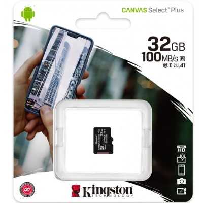 Thẻ nhớ Kingston 32GB Canvans Select Plus microSD, C10, 100MB/s, A1 (SDCS2/32GBSP)