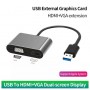 JDB Bộ Chuyển Đổi Cáp USB3.0 Sang HDMI Hoặc VGA Cho Máy Tính