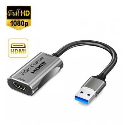 HESTING cho PS4 PS5 Switch 1080P Bộ chuyển đổi Quay video Bộ chuyển đổi cáp video Tương thích với HDMI (USB 3.0 sang HDMI)